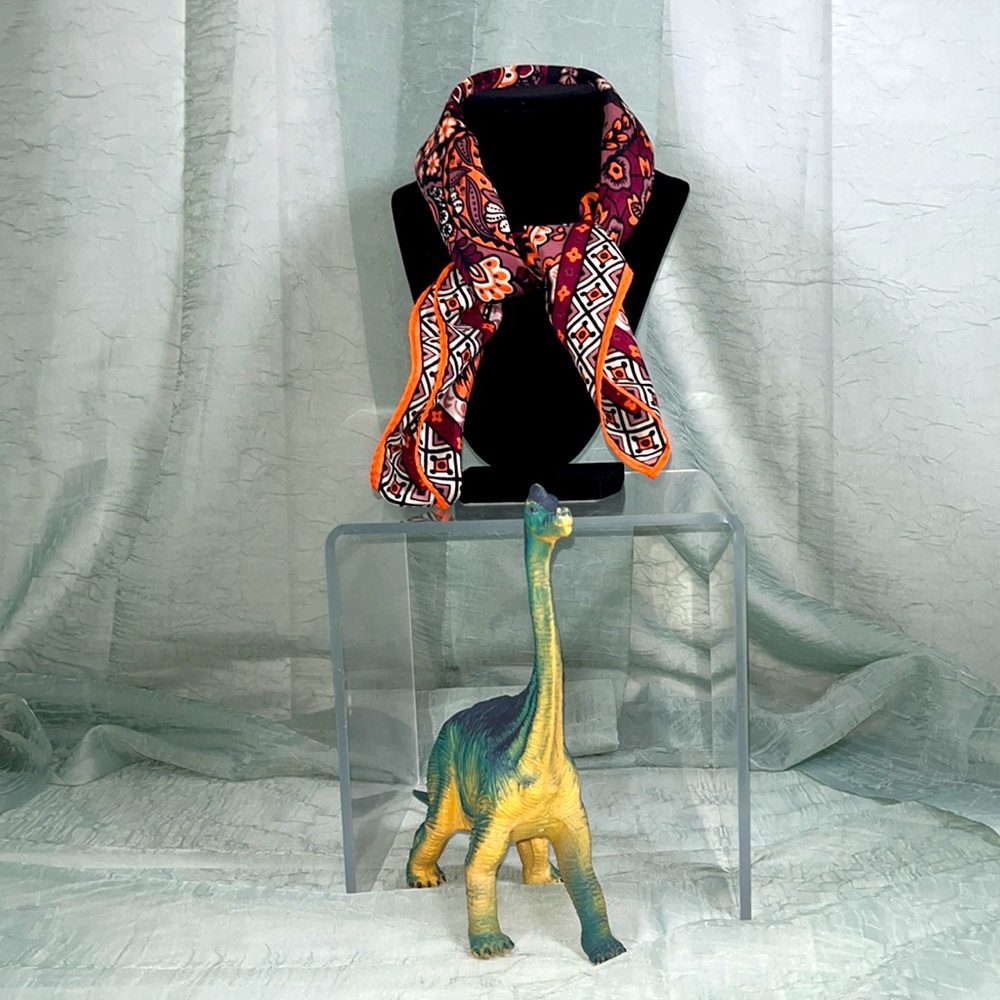 Glentex Floral Paisley Nylon Vintage Scarf